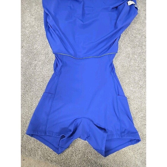 Halara Softly Zero Backless Twisted Active Dress Built In Shorts Aster Blue Sz S - Picture 8 of 9